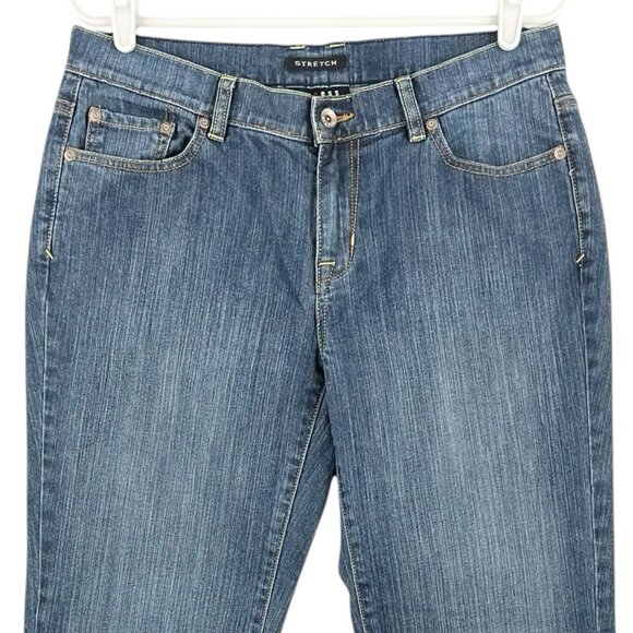 Axcess Women's Blue Denim Jeans Size 10 Boot Cut Mid Rise Stretch - Picture 3 of 13
